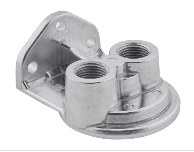 Single Remote Oil Filter Bracket 3/4-16 Vertical Outlet. 1/2